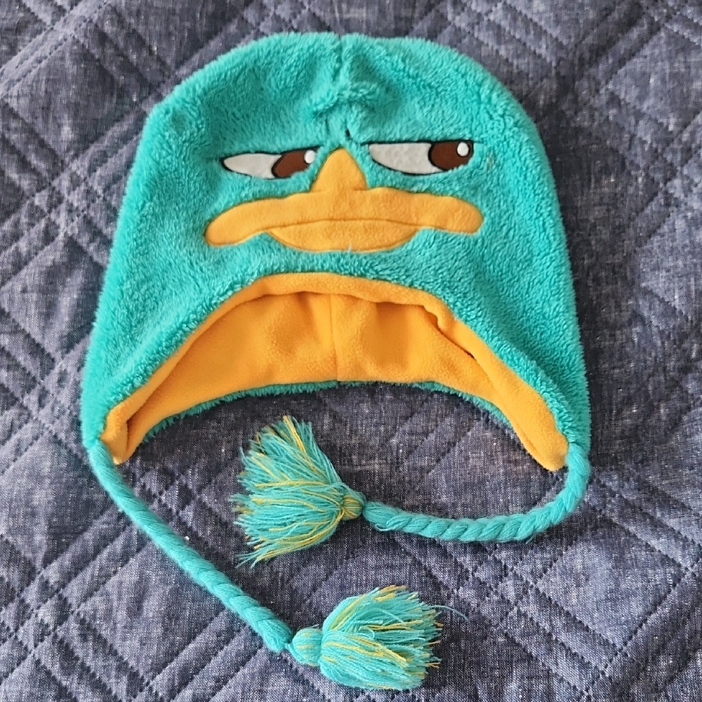 Teal and Orange Character Beanie